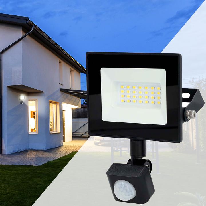 Actual product image Nedis LED floodlight - 4000 K - Nominal luminous flux: 1620 lm - 20 kWh - IP44-1.00 m - Energy class: F - (1620 lm, IP65)