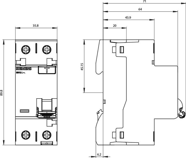 Immagine prodotto Siemens FI TIPO 40A NPOL 30MA 230V 2TE