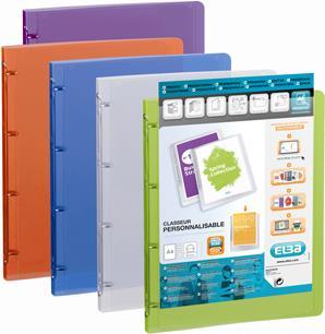 Actual product image Elba Presentation ring binder POLYVISION, 20 mm, assorted made of PP, DIN A4, 4-ring zip mechanism (A4, 20 mm, 1 Piece)