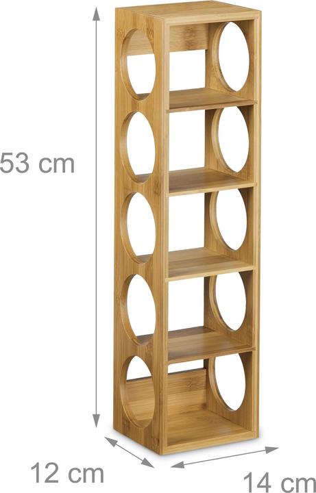 Produktbild Relaxdays Bambus (14 x 12 x 53 cm, 5 Fl.)