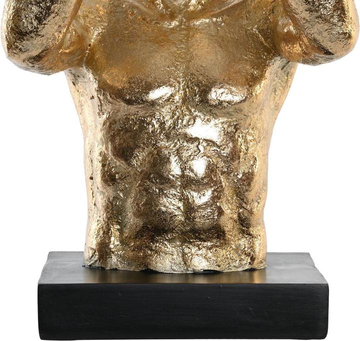Produktbild DKD Home Decor Deko-Figur Schwarz Gold Harz Herren Moderne (17 x 16 x 31,5 cm)