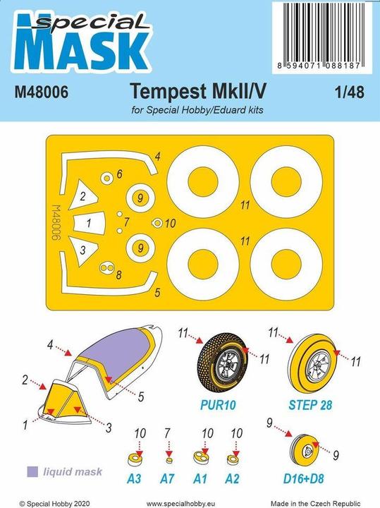 Actual product image Special Hobby Tempest Mk.II/V Mask