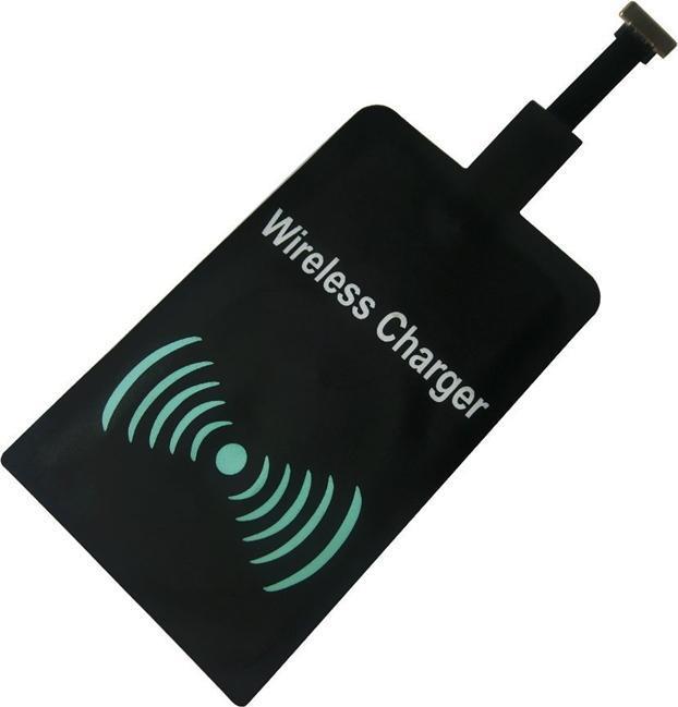 Image du produit JTI Adaptateur Qi - récepteur de charge sans fil pour micro-USB - noir