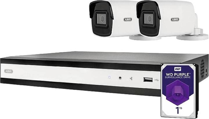Abus TVVR36422T Komplett-Set mit NVR und 2 PoE Mini-Tube-Kameras (1920 x 1080 Pixels)