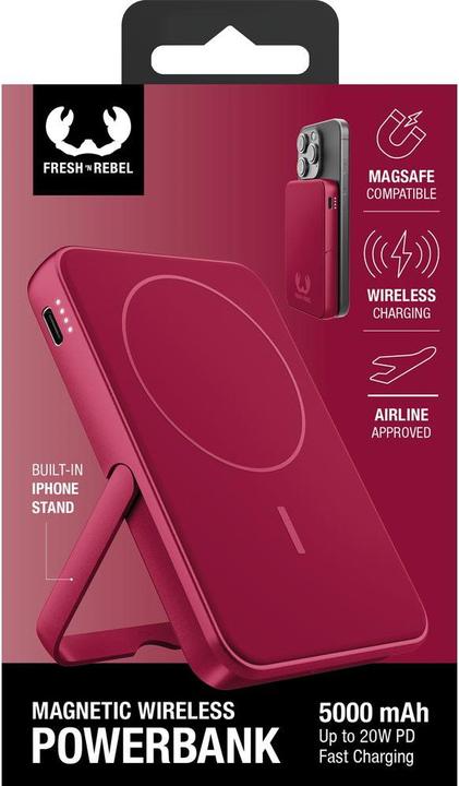 Immagine prodotto Fresh'N Rebel Magnetic Wireless Powerbank (5000 mAh, 20 W, 18.50 Wh)