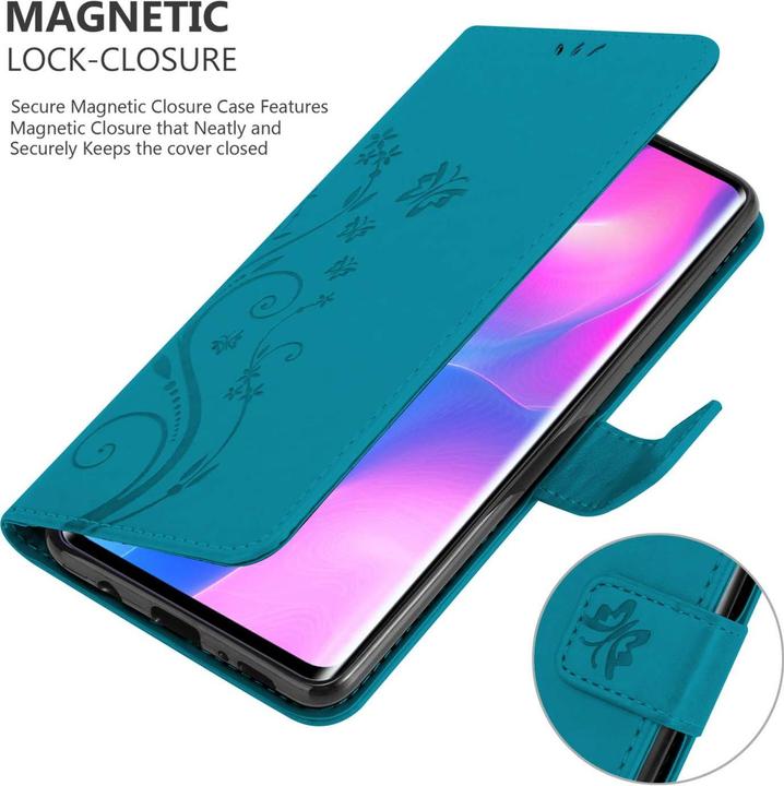 Produktbild Cadorabo Hülle für Xiaomi Mi NOTE 10 LITE mit Blumen Muster (Xiaomi Mi Note 10 Lite)
