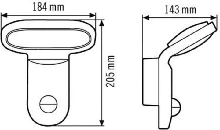 Produktbild Esylux LEDStrahler AOL 200 LED 5K sw (1510 lm, IP55)