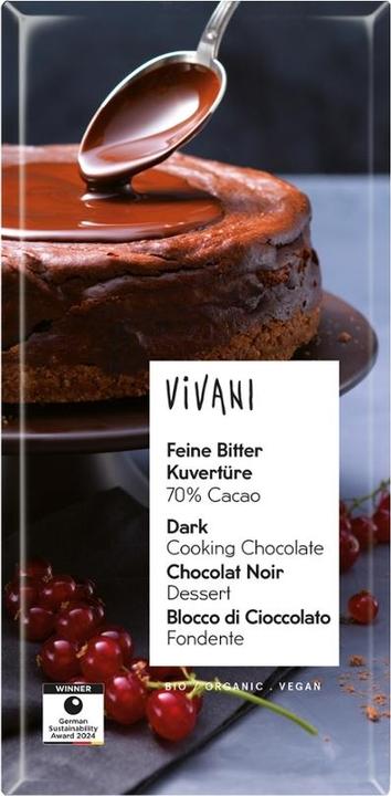 Actual product image Vivani Fine Bitter Couverture 70% Cacao Organic (200 g)
