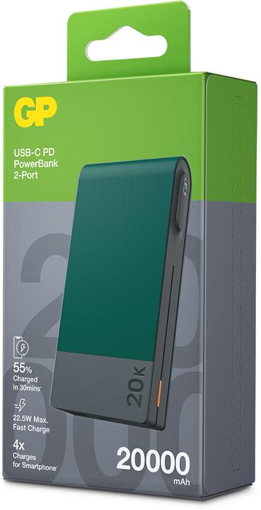 Produktbild GP Batteries GP M2 Series PowerBank (20000 mAh, 22.50 W, 22.50 Wh)