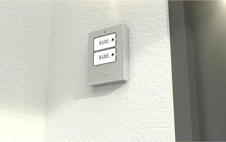 Image du produit M-E Sonnette en acier inoxydable avec système d'éclairage automatique pour maison 2 familles
