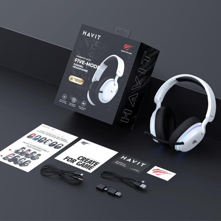 Actual product image Havit Fuxi-H7 (white+black) (Cable, Wireless)