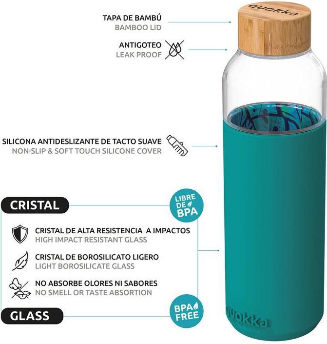 Actual product image Quokka Glass "Palm Leaves", 660 Ml (0.66 l)