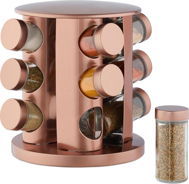 Actual product image Relaxdays Spice Carousel with 12 Jars