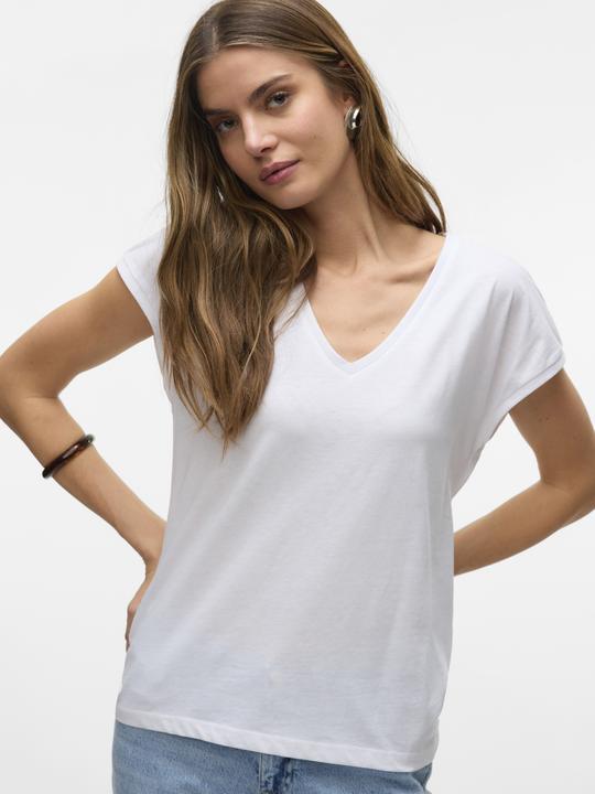 Image du produit Vero Moda Vmluna Ss V-Neck Tee Jrs Noos (XL)