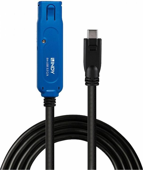 Produktbild Lindy 8m USB 3.2 Gen 1 C/A Aktivverlängerung Pro Bis zu 40m Verlängerung für ein USB Typ A Gerät an einem (8 m, USB 3.2 Gen 1)