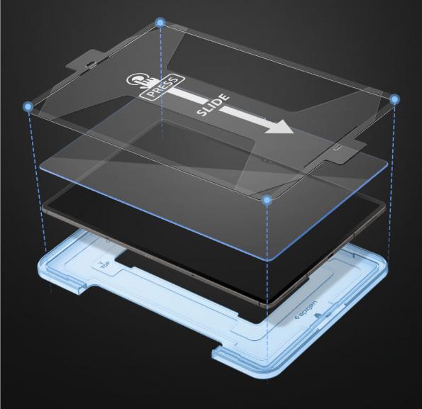 Produktbild Spigen Glas.TR Sam Tab S9 Ultra 14.6" X910/X916B "EZ FIT" szkło hartowane AGL06998 (1 Stück, Galaxy Tab S9 Ultra)