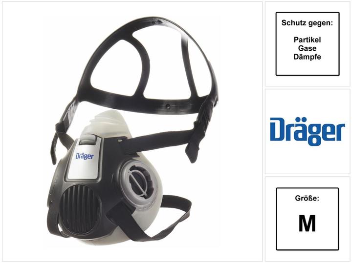 Image du produit L+D Demi-masque X-plore® 3300, corps du masque en TPE souple, taille M. (Pas de classe de protection officielle, 1 x)
