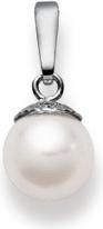 Natsumi Schmuck Anhänger Akoya Perle Weissgold 18K/750 7-7.5mm Ø (750/18 K Weissgold)