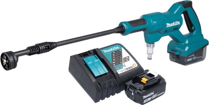 Productafbeelding Makita DHW 180 RF1 accudrukreiniger 18 V 24 bar + 1x oplaadbare accu 3,0 Ah + lader (Oplaadbare batterij)