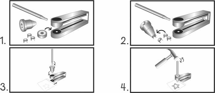 Image du produit Stafil Outil applicateur de rivets pour rivets de ø 6.7 mm, idéal pour le tissu, le cuir et le similicuir