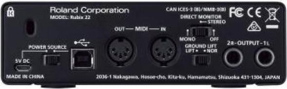 Produktbild Roland Rubix22 USB Audio-Interface mit Kopfhörer (USB)