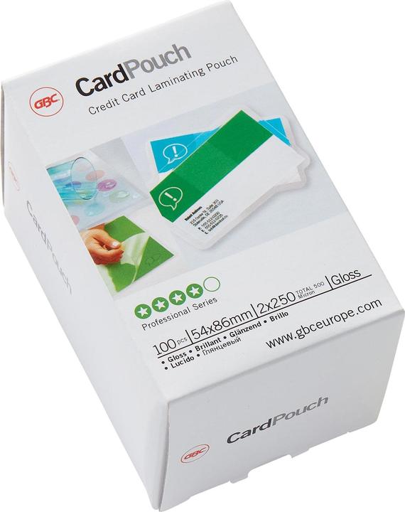 Immagine prodotto GBC Pellicole di laminazione di qualità superiore (Carta di credito, 100 Pezzo/i, 250 µm)