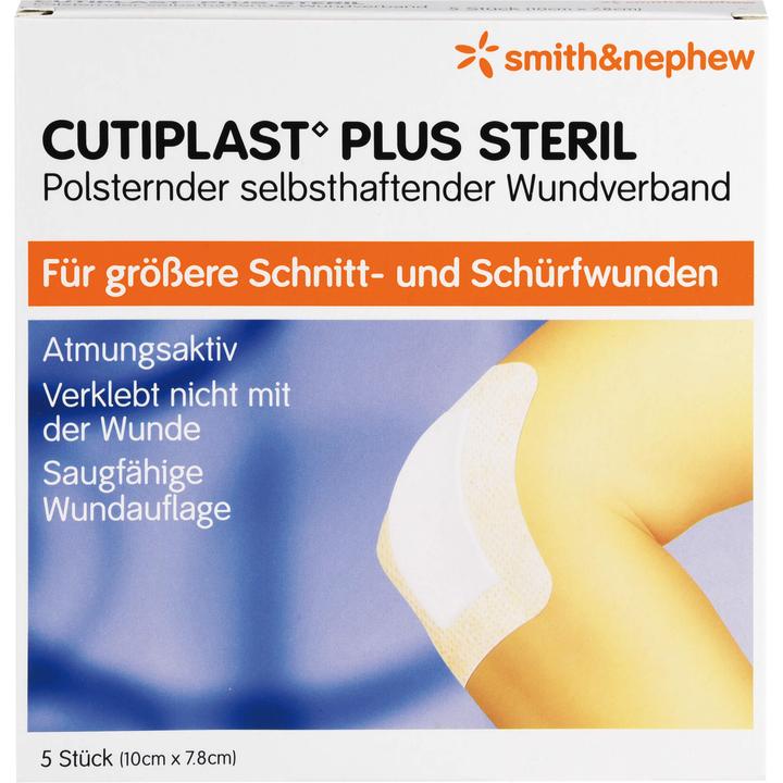 Produktbild Smith & nephew Cutiplast Plus steril Wundverband 10 cm x 7.8 cm, 5 St. Wundauflagen (5 x)