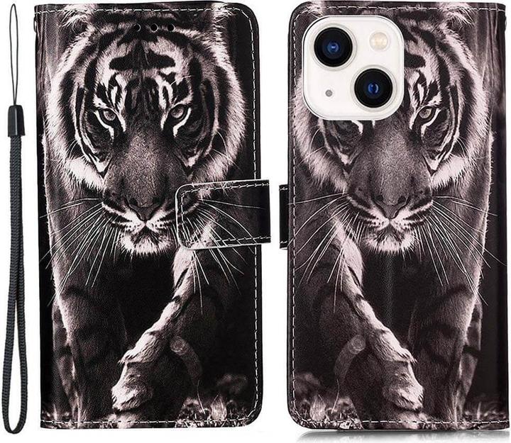 Actual product image Cover-Discount iPhone 15 - Leather Case Cover Tiger (Apple iPhone 15)