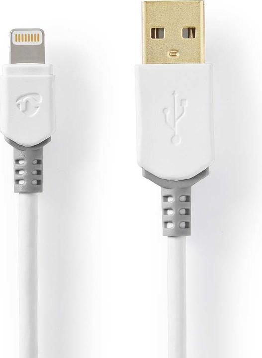 Immagine prodotto Nedis Cavo Lightning | USB 2.0 | Apple Lightning 8-Pin | Connettore USB-A | 480 Mbps | Placcato oro | 3.0 (3 m, USB 2.0)