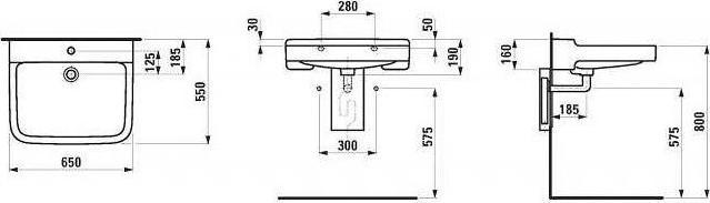 Actual product image Laufen Half-column PRO incl. mounting bracket white