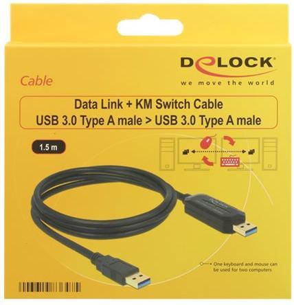 Actual product image Delock Data Link + KM Switch USB (1.50 m, USB 3.0)