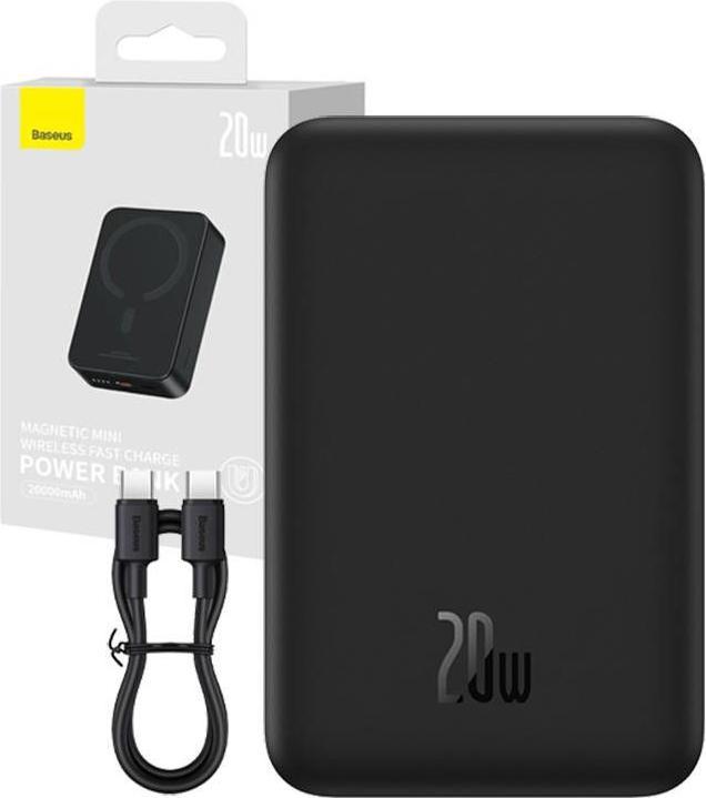 Immagine prodotto Baseus Powerbank Magnetic Mini 20000mAh 20W (nero) (20000 mAh, 20 W, 74 Wh)