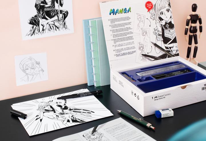 Produktbild Faber-Castell Manga Starter Set (Schwarz, 19 x)
