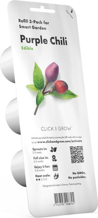 Actual product image Click and Grow Purple Chili (Vegetable seeds)