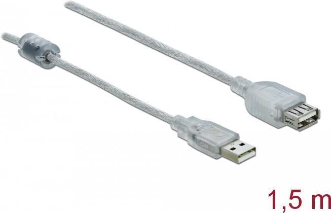 Actual product image Delock Cable USB A male USB A female extension 1.5 (1.50 m, USB 2.0)