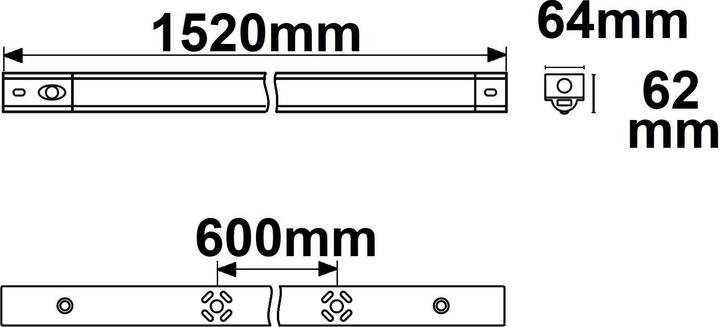 Actual product image Isoled LED bar light (5550 lm)