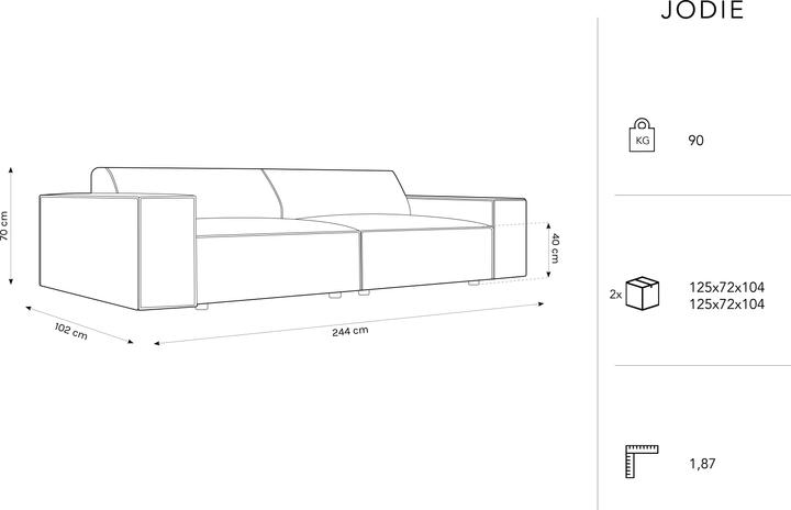 Actual product image Micadoni Jodie (4-seater, 3-seater, 2 person sofa)
