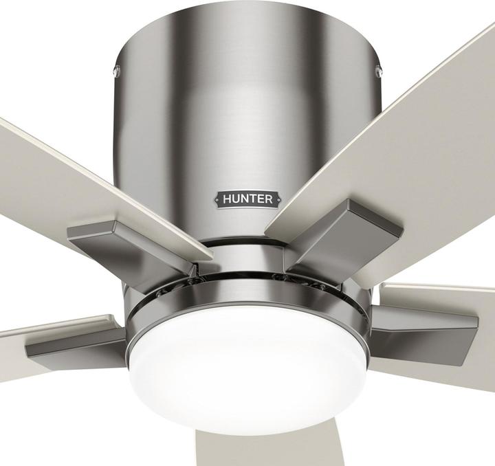 Produktbild Hunter Fans Deckenventilator Valencia Nickel mit LED & Fernbedienung (42 dB)