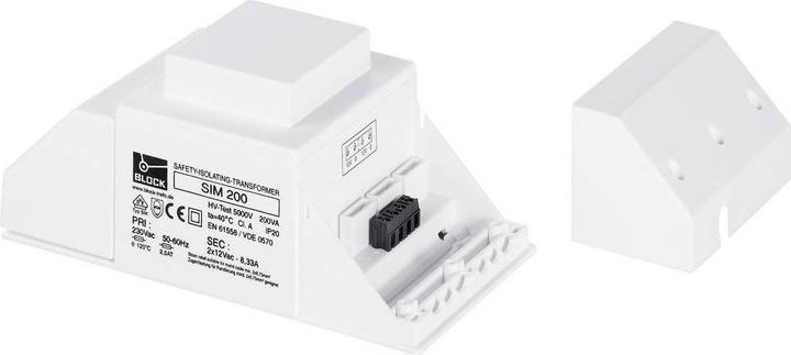 Productafbeelding Block Veiligheidstransformator 100VA SIM-serie