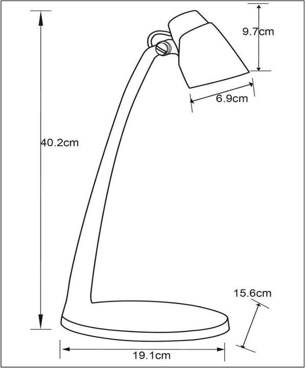 Produktbild Lucide LUDO - Schreibtischlampe - LED - 1x4,5W 3000K - Weiss 18660/05/31 (350 lm)