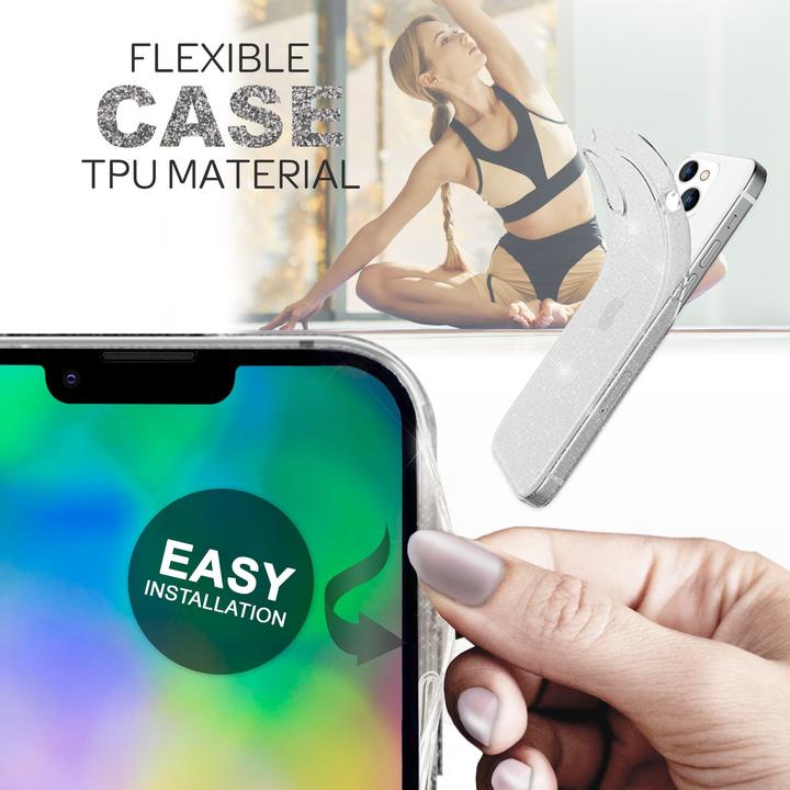 Produktbild Nalia Klare Glitzer Silikon Hülle (Apple iPhone 14)