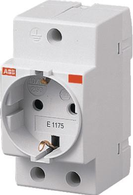 Actual product image ABB German Schuko Din Rail Modular Socket