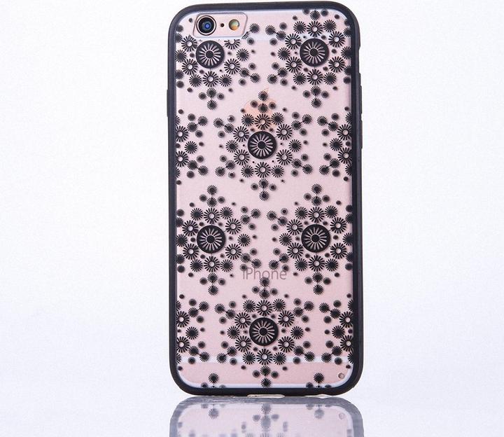 Actual product image König Design Huawei P9 Lite Mobile Case Mandala Case Cover Motif Flakes Black (Apple iPhone 14 Plus)