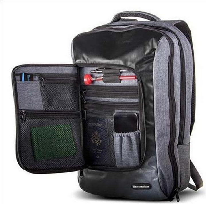 Actual product image Messermeister Cooking rucksack 50 cm x 30 cm x 6.5 cm, grey