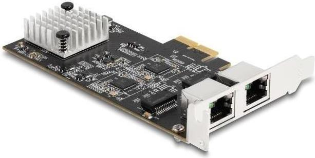 Produktbild Delock PCI Express x2 Karte zu 2 x RJ45 5 Gigabit LAN RTL812 (PCI Express 3.0)