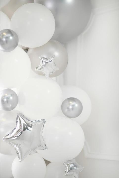 Immagine prodotto Partydeco Palloncino Argento lucido, Ø 12 cm, 50 pz. (50 x)