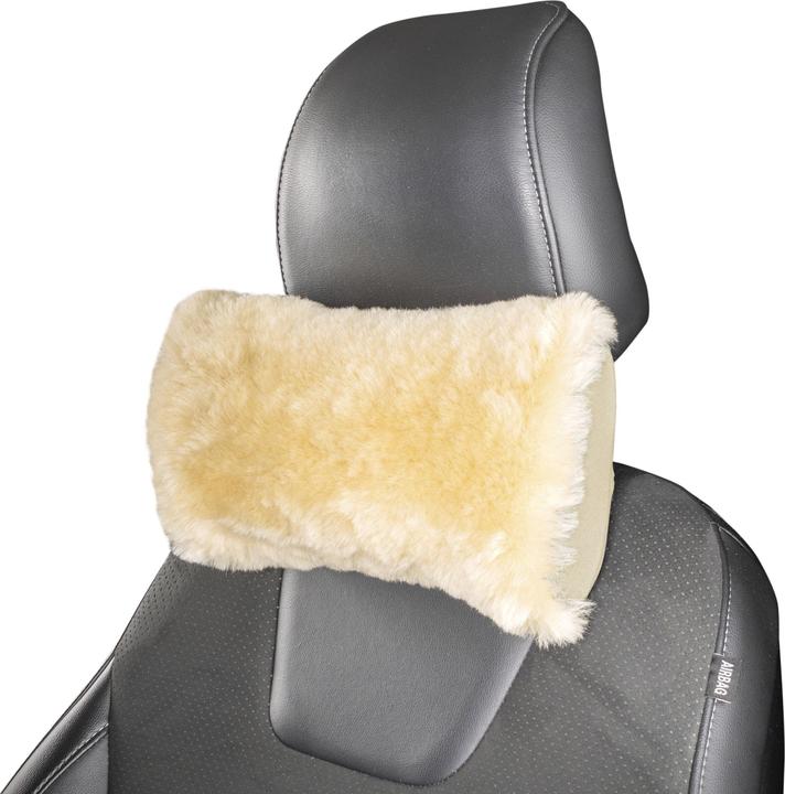 Image du produit Walser Oreiller de cou Mila en peau d'agneau, oreiller de cou voiture, oreiller de voyage en peau d'agneau