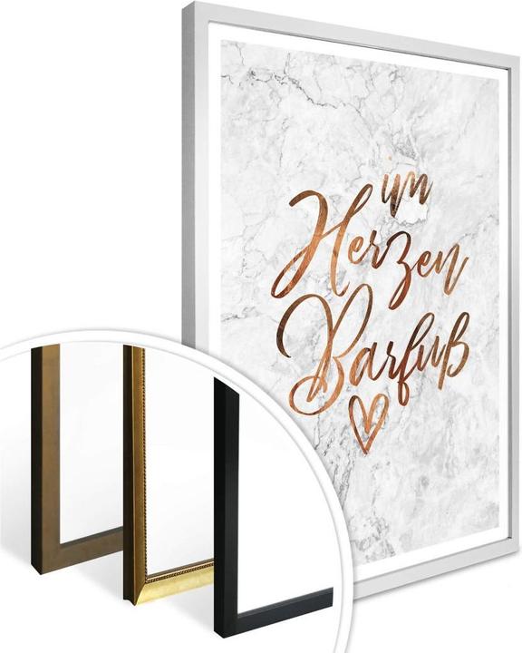 Image du produit Trenddeko Copper Optics - Le coeur aux pieds nus (60 x 80 cm)