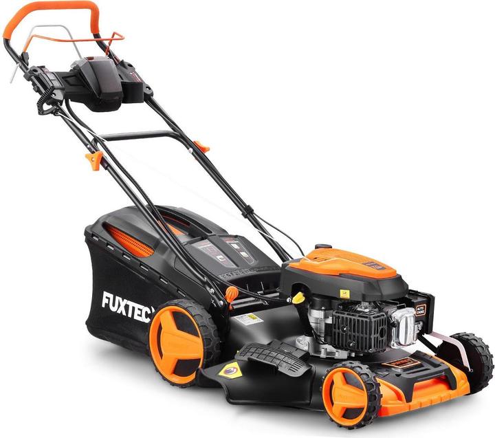 Actual product image Fuxtec Petrol lawn mower with electric starter zipgo® (Rechargeable battery operated)