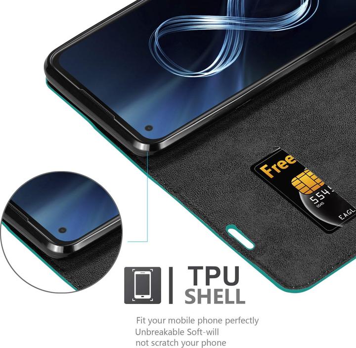 Actual product image Cadorabo Book Invis. Magnet sleeve (Asus Zenfone 8)